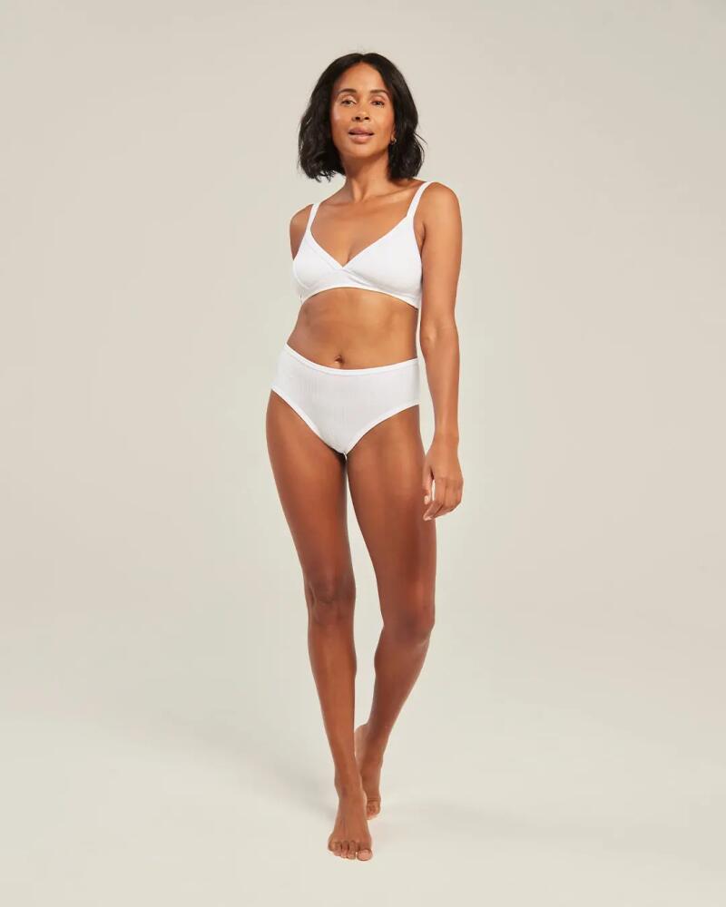 Nudea The Organic Cotton Easy Does It Bralette in Cotton White Cover