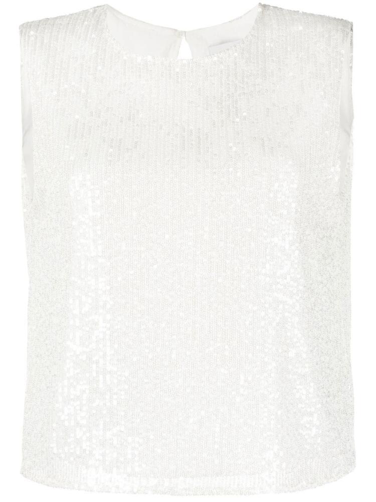 Claudie Pierlot open-back sequin-embellished tank top - White Cover