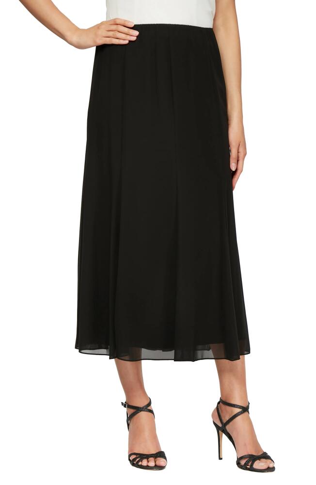 Alex Evenings Chiffon Detail Skirt in Black Cover