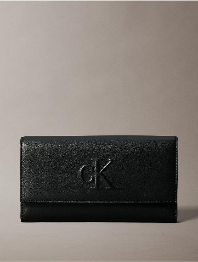 Calvin Klein Women's Sculpted Impression Wallet - Black Cover