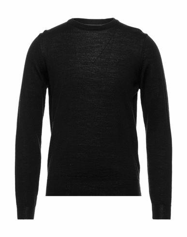 Bagutta Man Sweater Black Merino Wool, Acrylic Cover