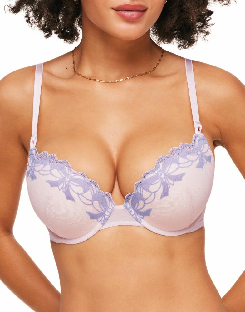 Adore Me Audrina Push Up Plunge Bra in Light Pink Cover