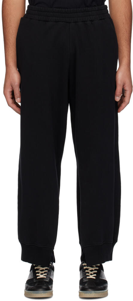 MM6 Maison Margiela Black Side Slit Sweatpants Cover