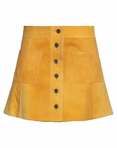 Marni Woman Mini skirt Ocher Lambskin Cover