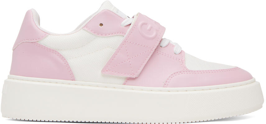 GANNI Pink & White Sporty Sneakers Cover