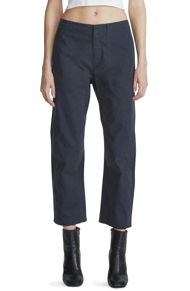 rag & bone Leyton Crop Cotton Work Pants in Salute Cover