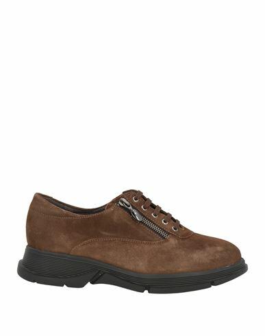 Scholl Woman Lace-up shoes Brown Leather Cover