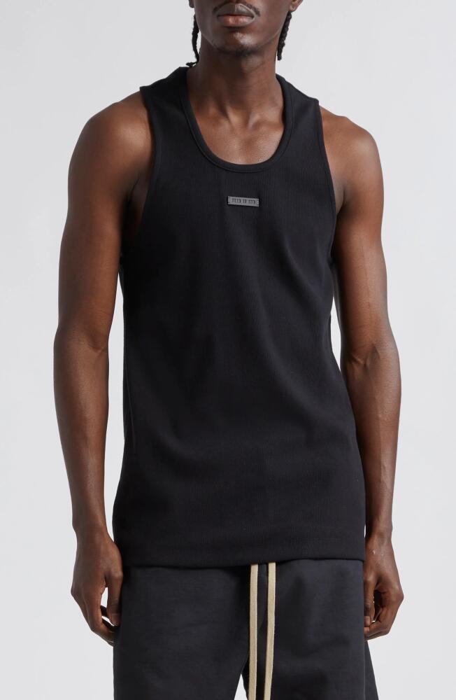 Fear of God Rib Stretch Cotton Tank Top in Black Cover