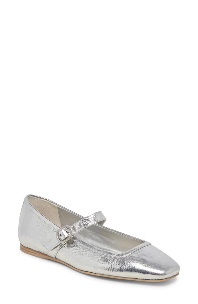 Dolce Vita Rodni Mary Jane Flat in Silver Distressed Leather Cover