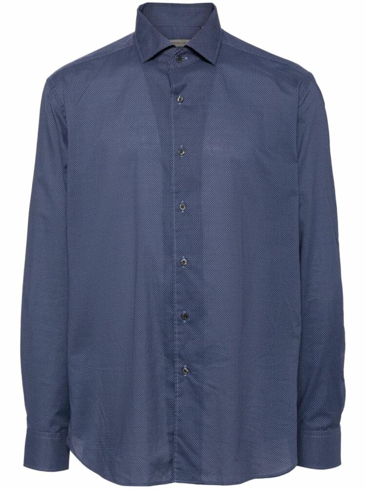 Corneliani cutaway-collar cotton shirt - Blue Cover