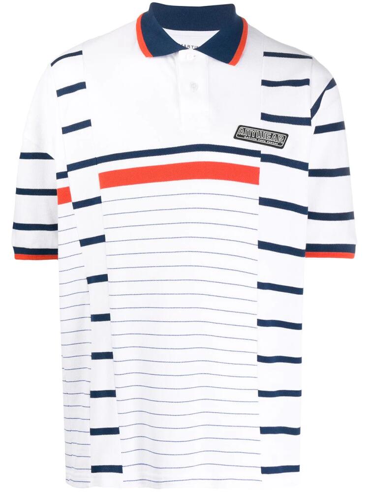 Martine Rose striped polo shirt - White Cover