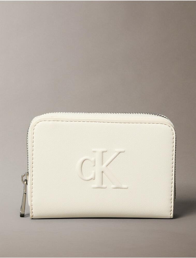 Calvin Klein Women's Sculpted Impression Wallet - White Cover