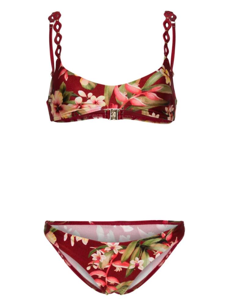 ZIMMERMANN Lexi diamond-trim bikini set - Red Cover