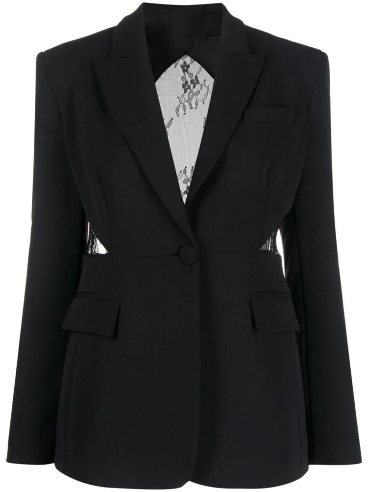 PINKO lace-panelled blazer - Black Cover