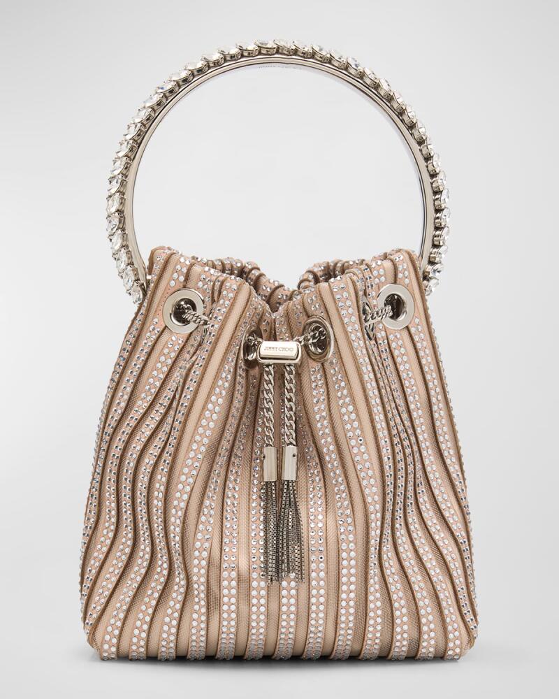 Jimmy Choo Bon Bon Striped Embellished Bucket Bag Cover