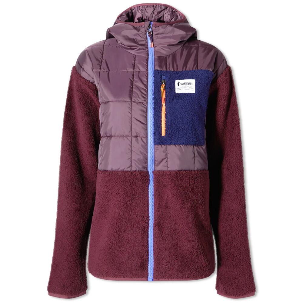 Cotopaxi Women's Trico Hybrid Hooded Jacket in Wine Cover