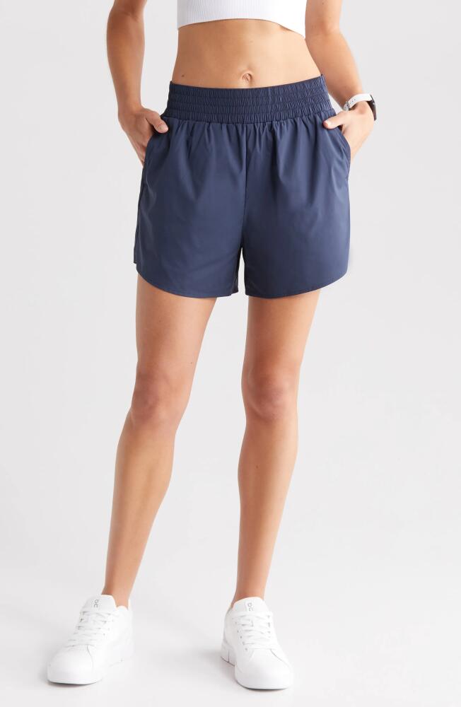 Zella Ace Pocket Track Shorts in Navy Sapphire Cover