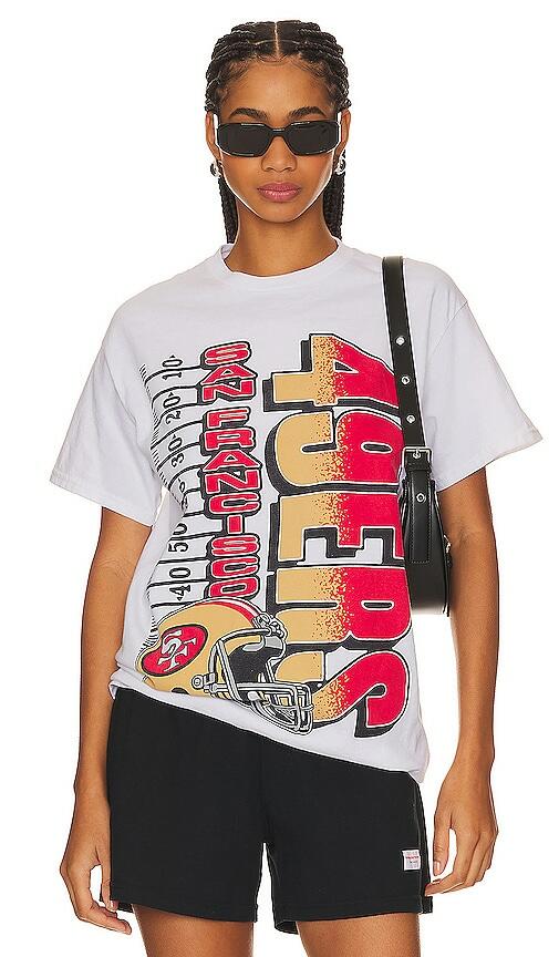 Junk Food 49ers Yardage Tee in White Cover