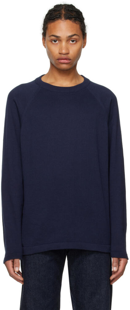 nanamica Navy Crewneck Sweater Cover