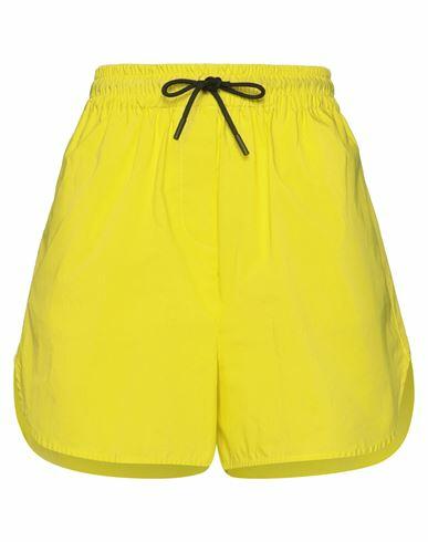 Solotre Woman Shorts & Bermuda Shorts Yellow Cotton Cover