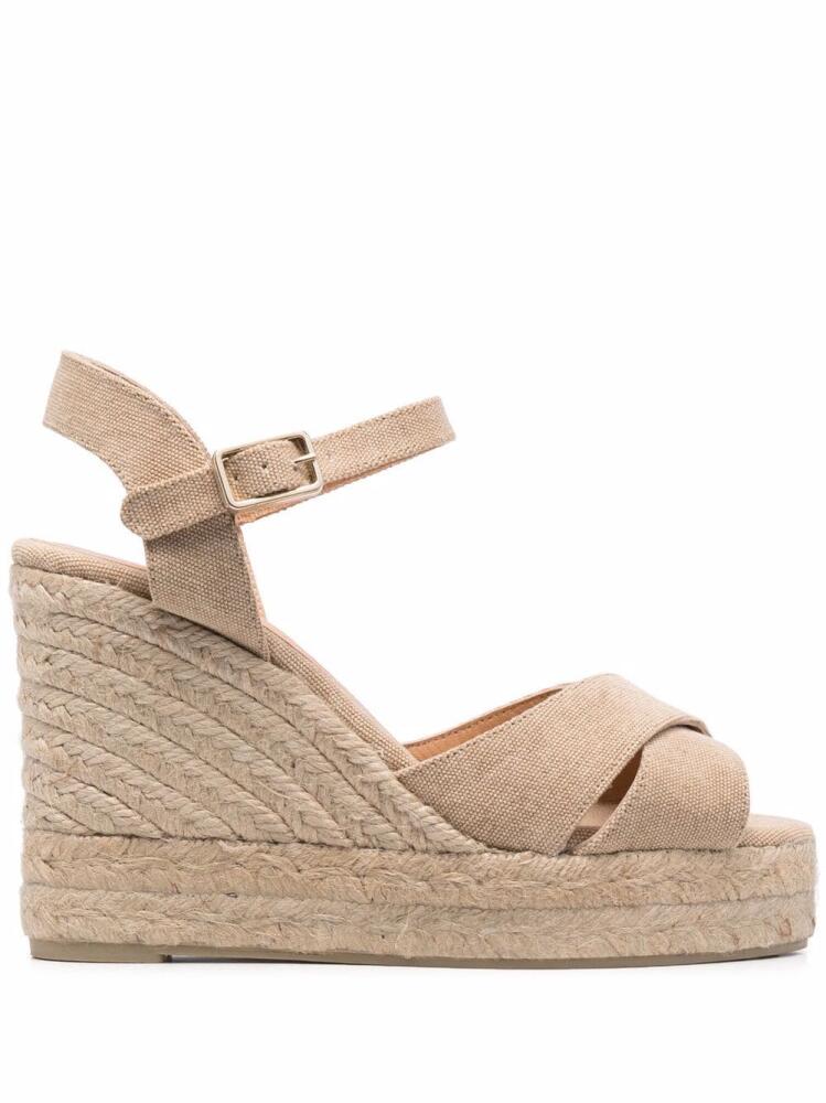 Castañer woven raffia wedge espadrilles - Neutrals Cover