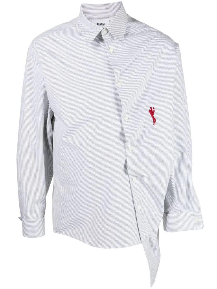 Doublet logo-embroidered cotton shirt - White Cover