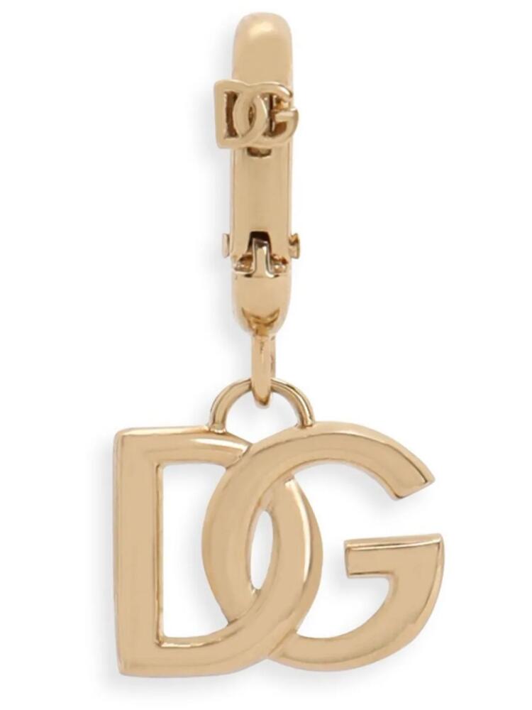 Dolce & Gabbana logo-plaque keyring - Gold Cover