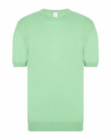 8 By Yoox Organic-cotton Regular-fit Knit T-shirt Man Sweater Green Organic cotton Cover