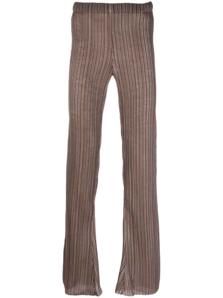 Ludovic de Saint Sernin pleated straight-leg trousers - Brown Cover