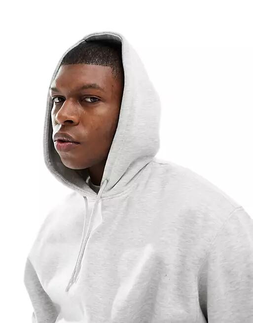 Weekday relaxed heavyweight jersey hoodie in gray Cover