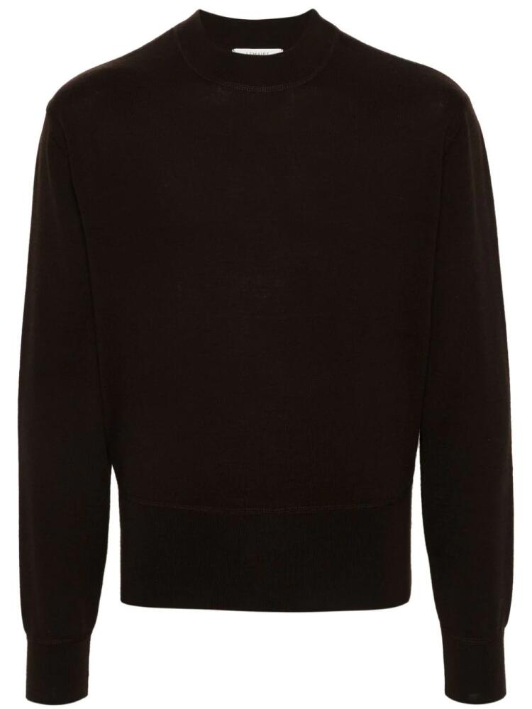 LEMAIRE mock-neck drop-shoulder jumper - Brown Cover