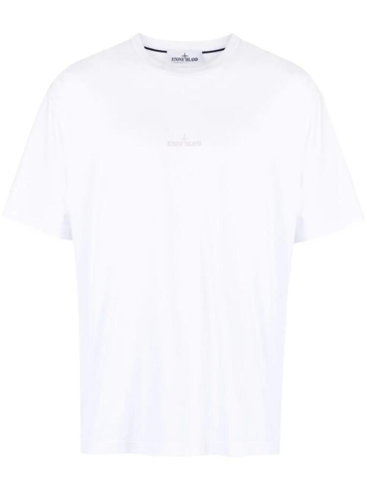 Stone Island Compass-print cotton T-shirt - White Cover