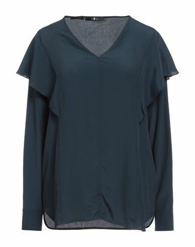 7 For All Mankind Woman Top Deep jade Acetate, Silk Cover