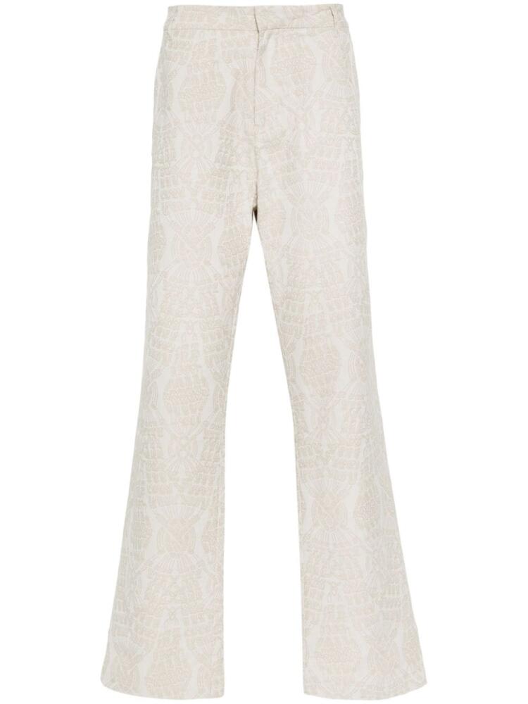 Daily Paper Zuri patterned-jacquard trousers - Neutrals Cover