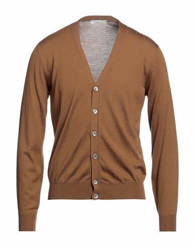 Filippo De Laurentiis Man Cardigan Brown Merino Wool Cover