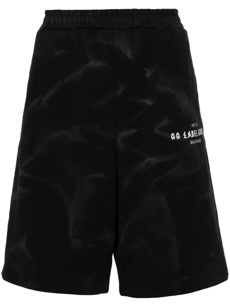 44 LABEL GROUP logo-print faded-effect shorts - Black Cover