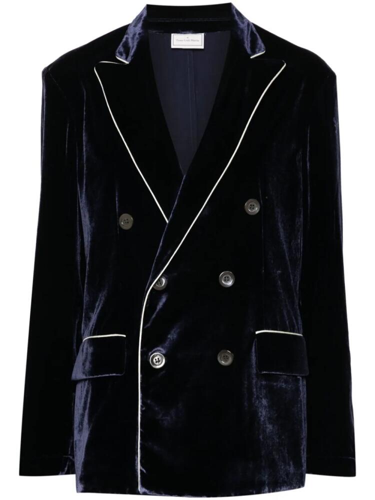 Pierre-Louis Mascia velvet blazer - Blue Cover