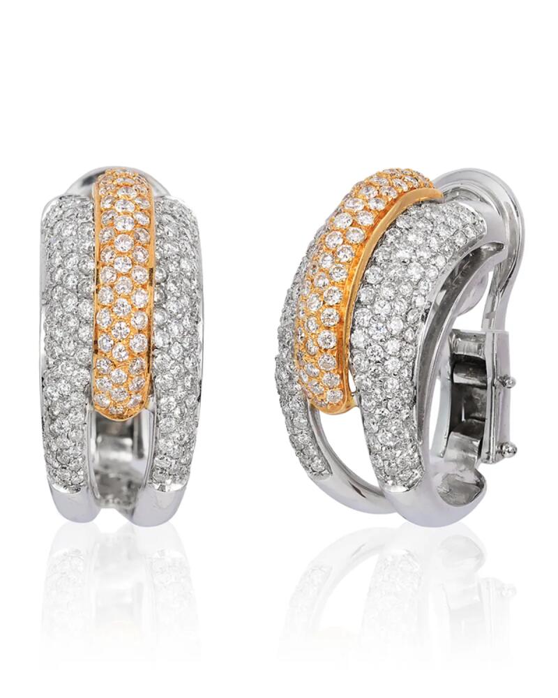 Andreoli 18k 2-Tone Gold Diamond Earrings Cover