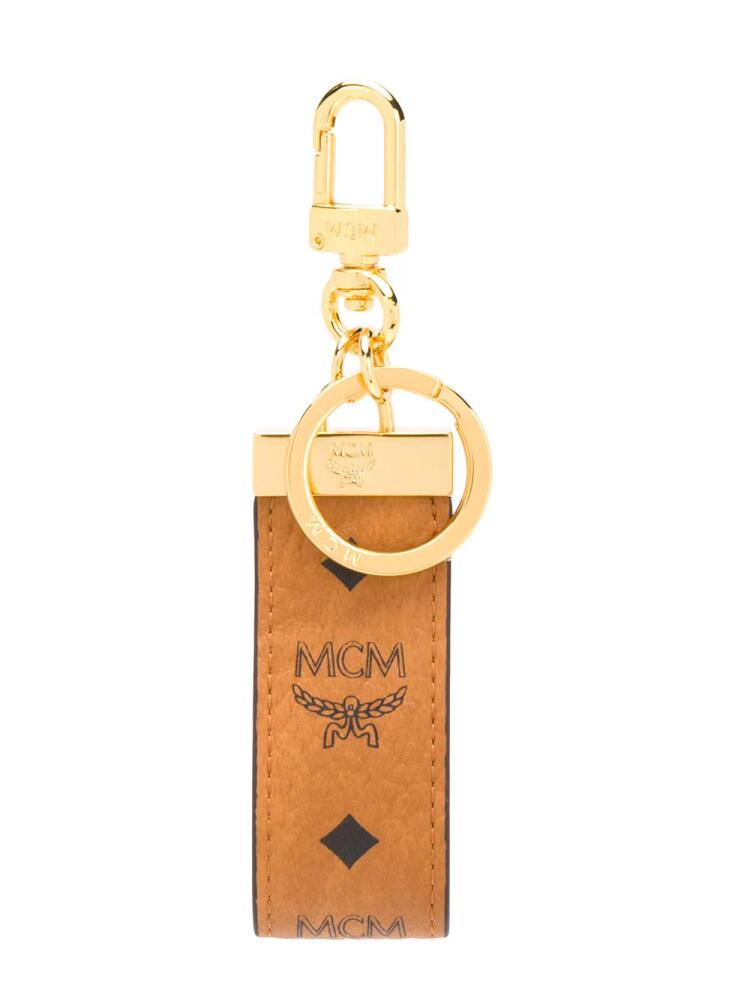 MCM monogram-print keyring - Brown Cover