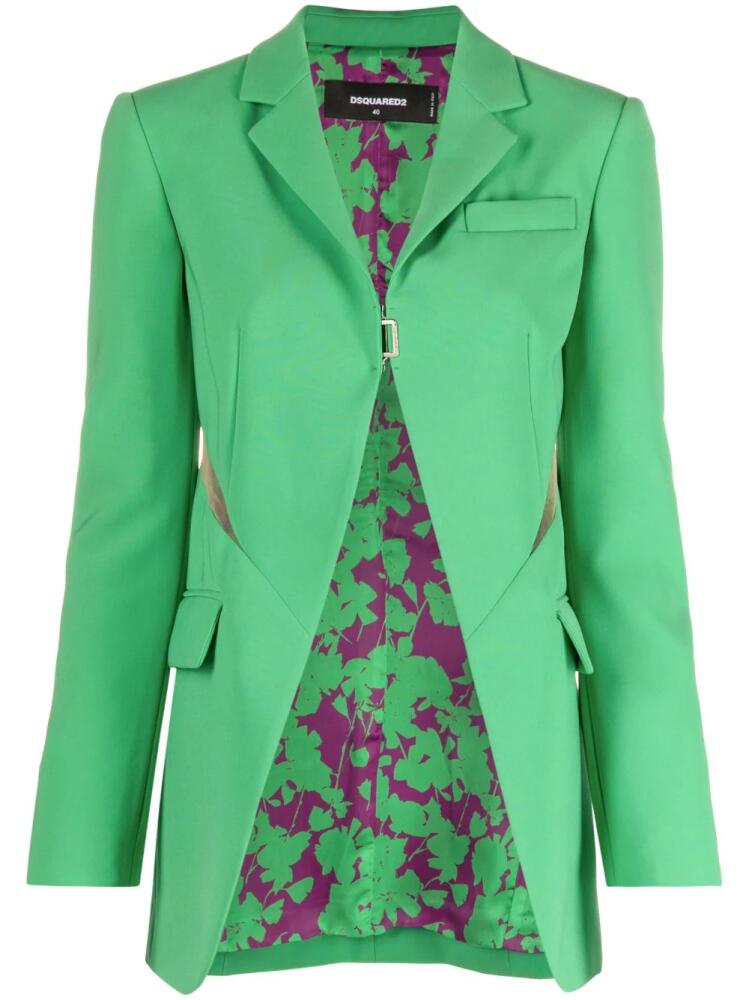 DSQUARED2 cut-out open-front blazer - Green Cover