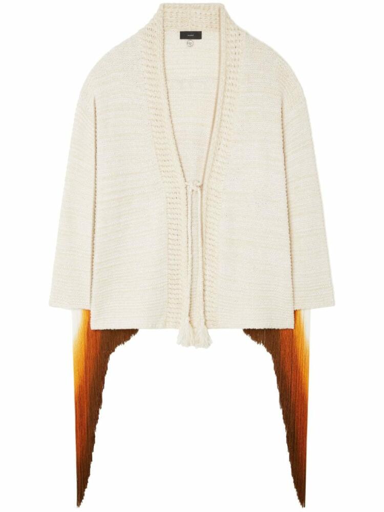 Alanui Bright Hues fringed cardigan - Neutrals Cover