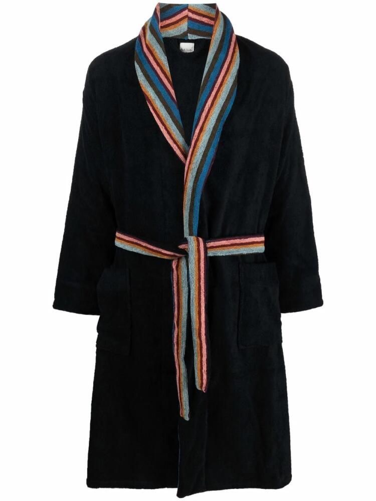 Paul Smith artist-stripe cotton robe - Blue Cover