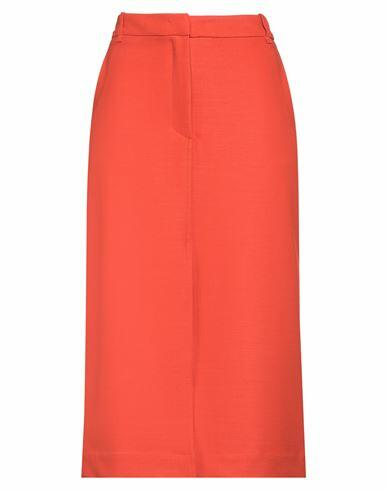 Fabiana Filippi Woman Midi skirt Orange Polyester, Virgin Wool, Elastane Cover