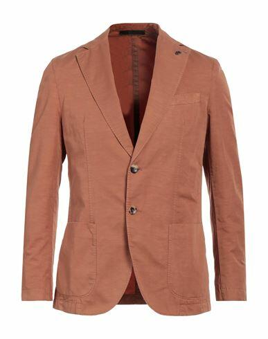 Paoloni Man Blazer Brown Cotton, Linen Cover