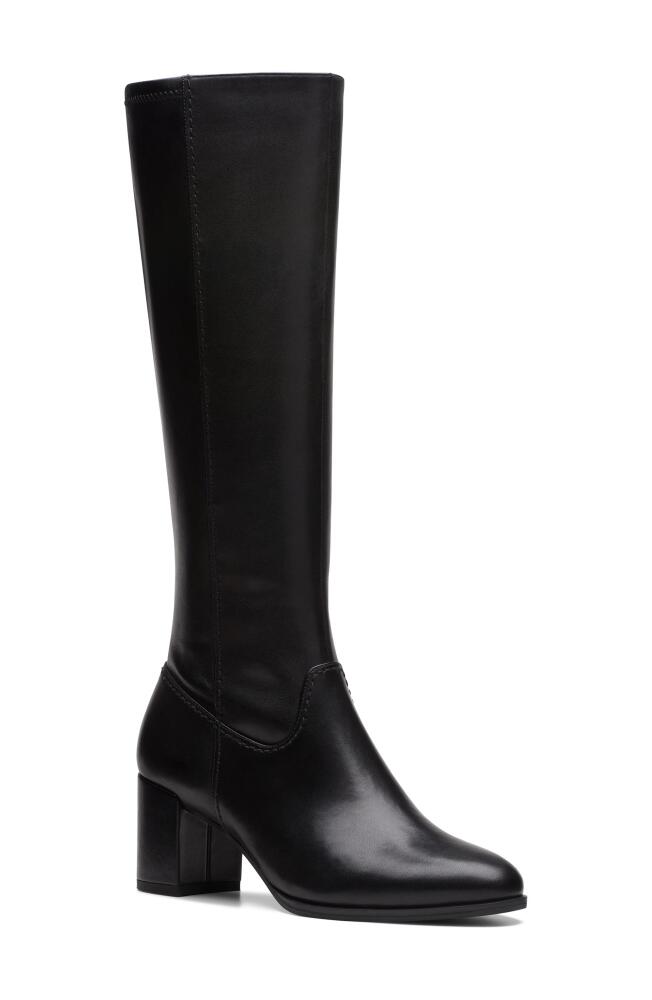 Clarks(r) Freva Zip Boot in Black Leather Cover