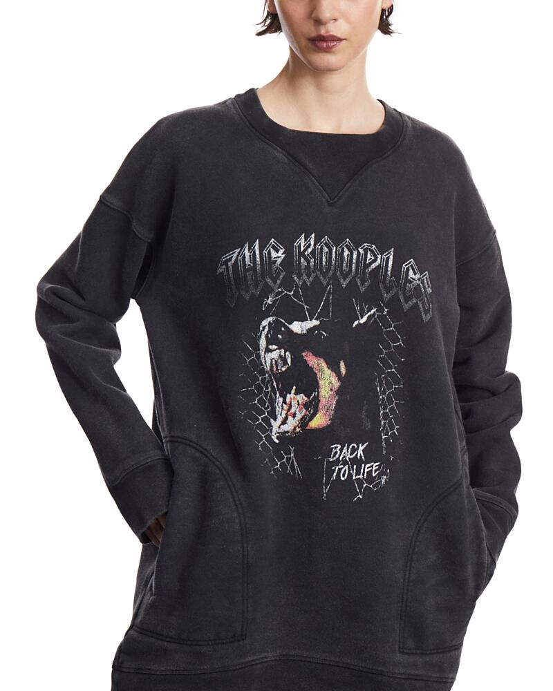 The Kooples Cotton Graphic Print Sweatshirt Cover