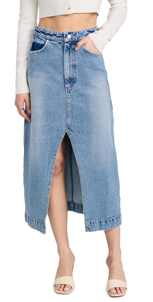 Sea Marion Mended Denim Maxi Skirt Blue Cover