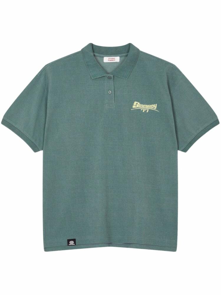 STUDIO TOMBOY Youth logo-embroidered polo shirt - Green Cover