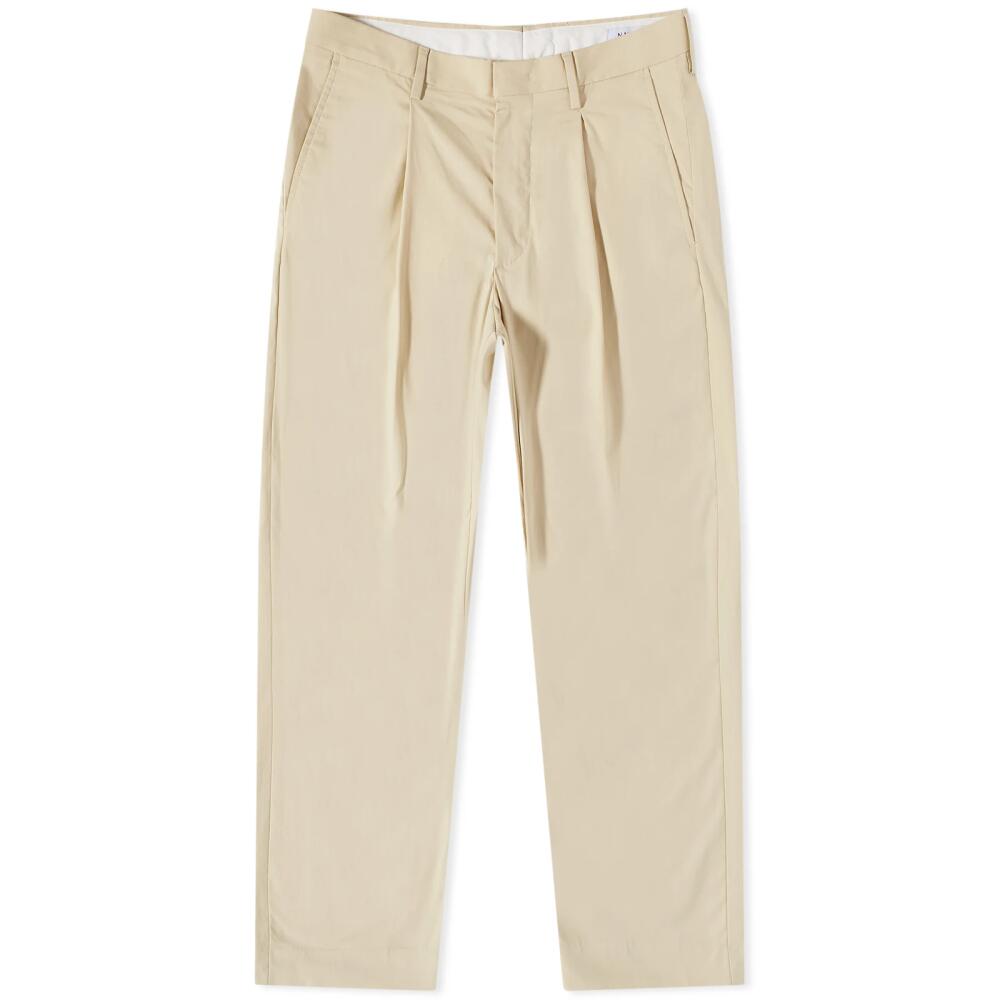 NN07 Men's Bill Pleated Pant in Ecru Cover