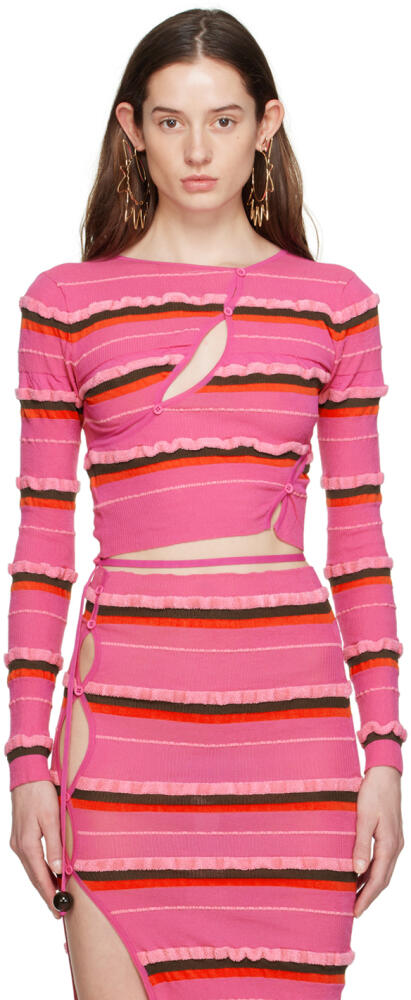 JACQUEMUS Pink 'Le Cardigan Tordu' Cardigan Cover